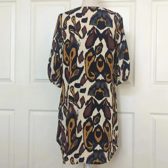 Tyche Dress Womens Puff Sleeve Abstract Printed - Picture 4 of 7